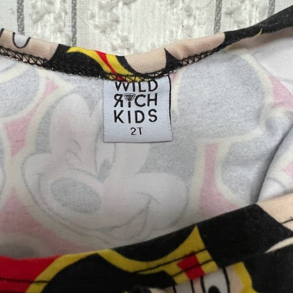 Wild Rich Kids Mickey Mouse Faces Skirted Romper - Picture 4 of 5